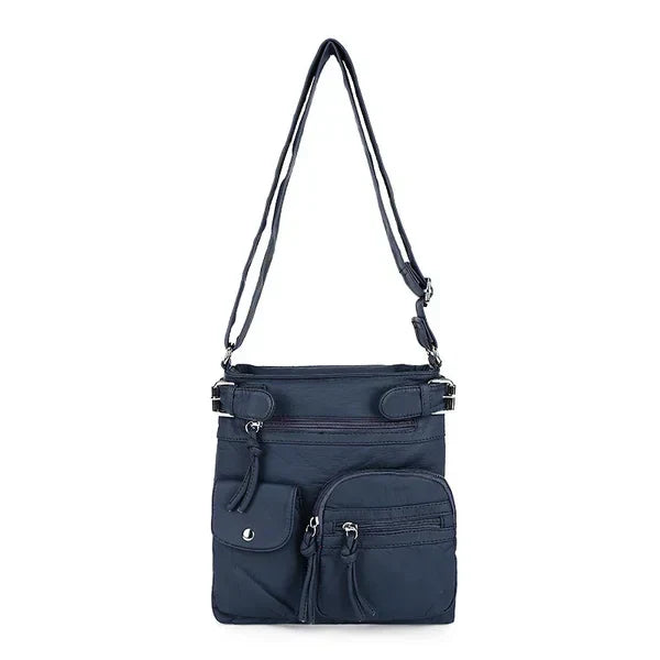 Zara - Soft Leather Shoulder Bag with Multiple Pockets