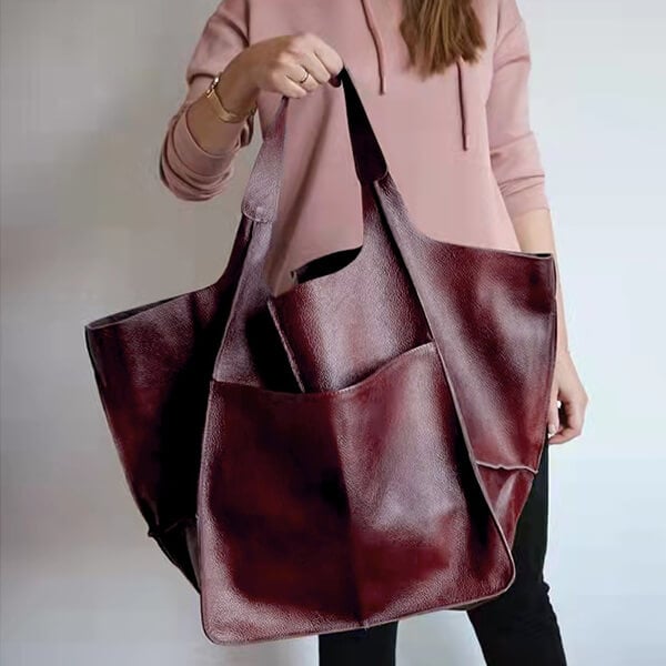 Xylia - New oversized handmade vegan leather handbag