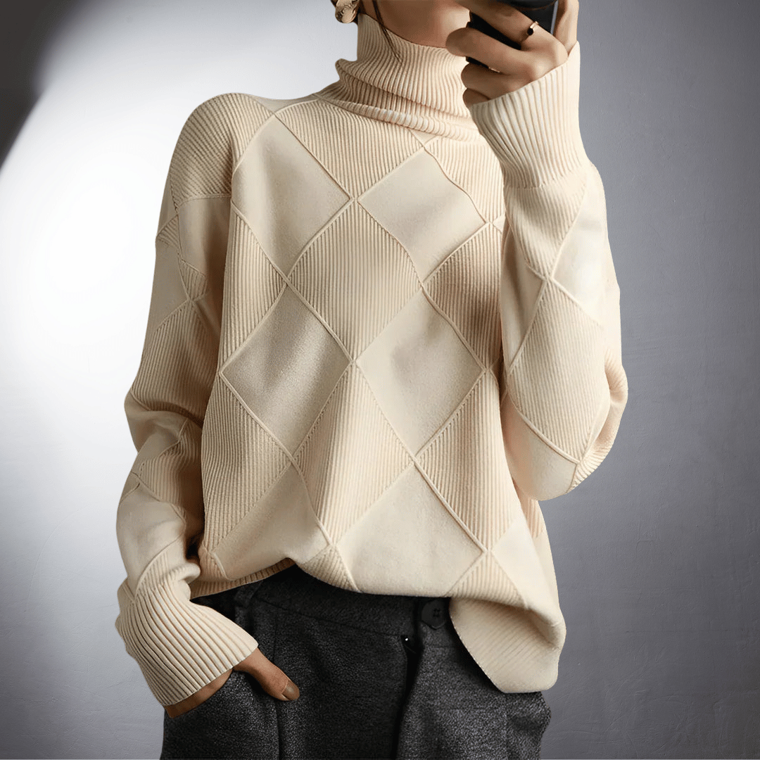 Evelyn - Handcrafted Sweater with High Neckline