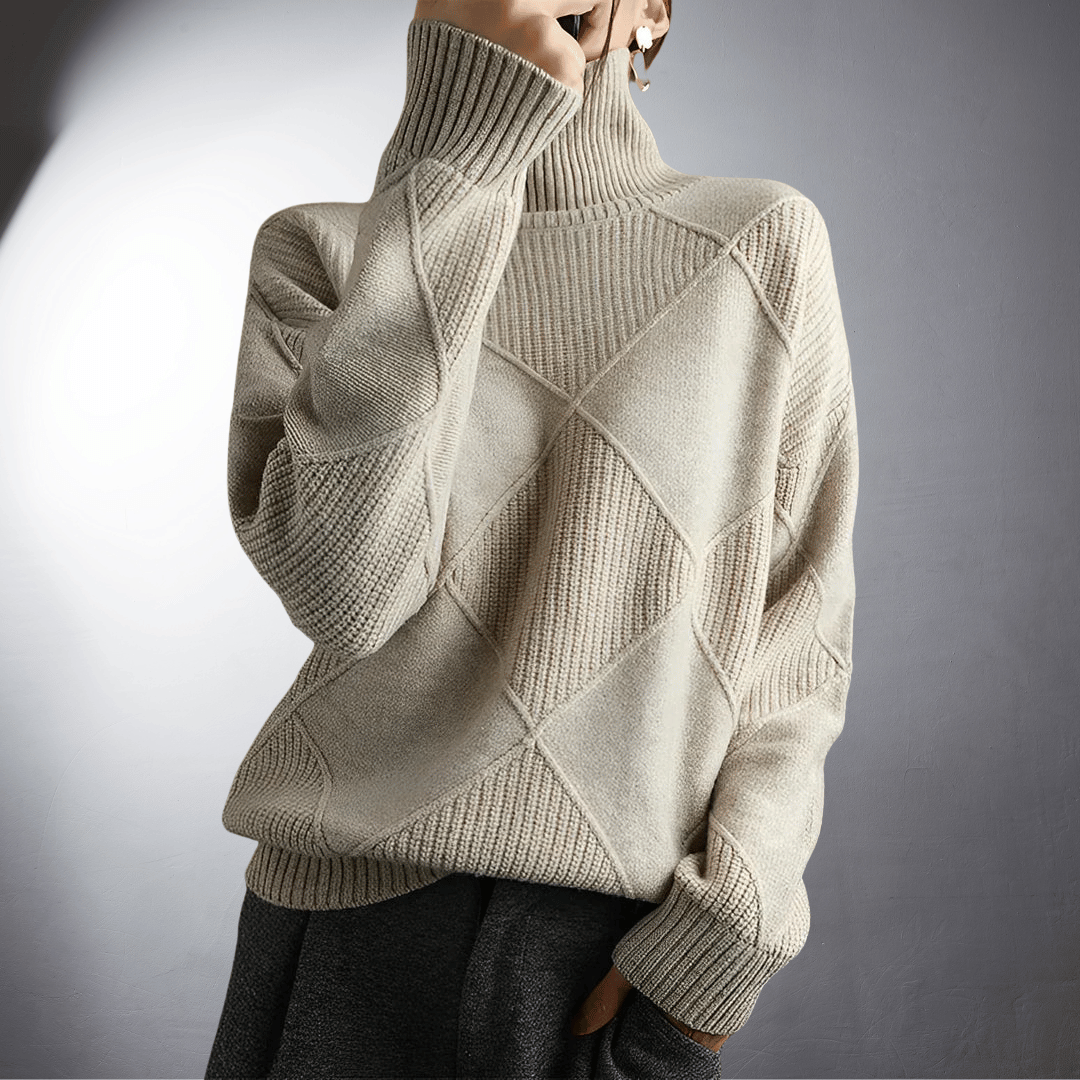 Evelyn - Handcrafted Sweater with High Neckline