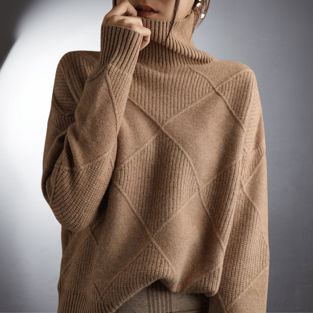 Evelyn - Handcrafted Sweater with High Neckline