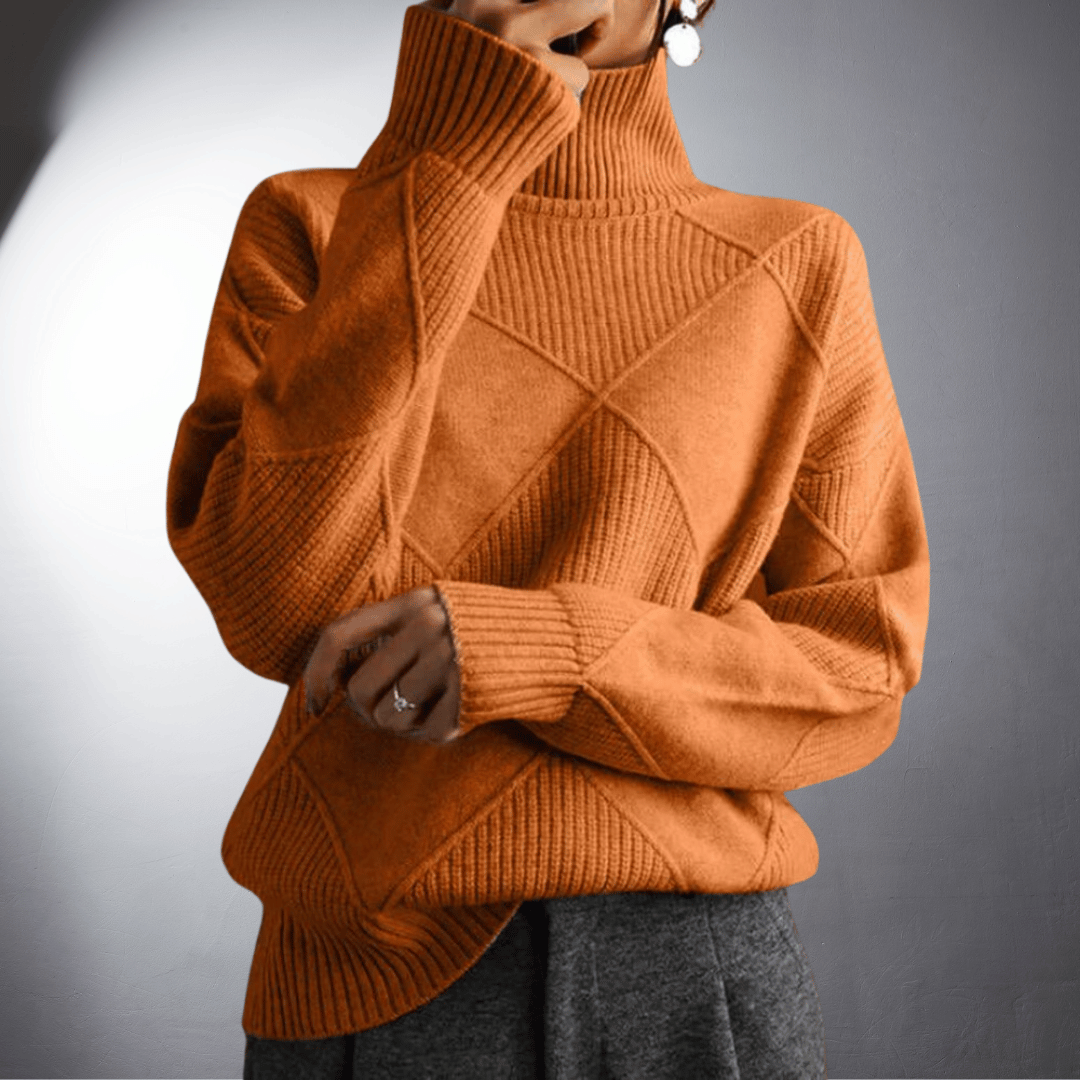 Evelyn - Handcrafted Sweater with High Neckline