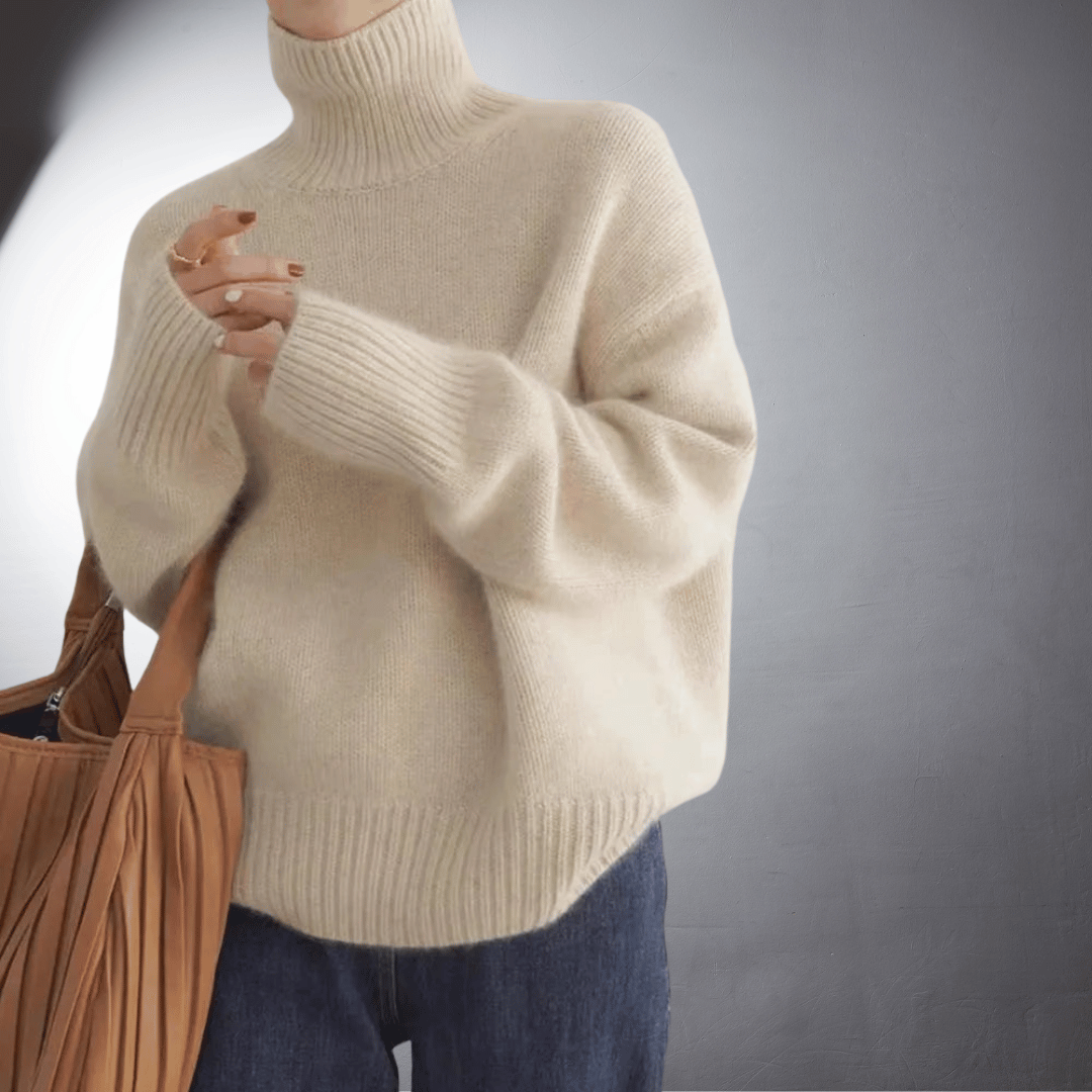 Camille - Roll Neck jumper made from Soft Cashmere