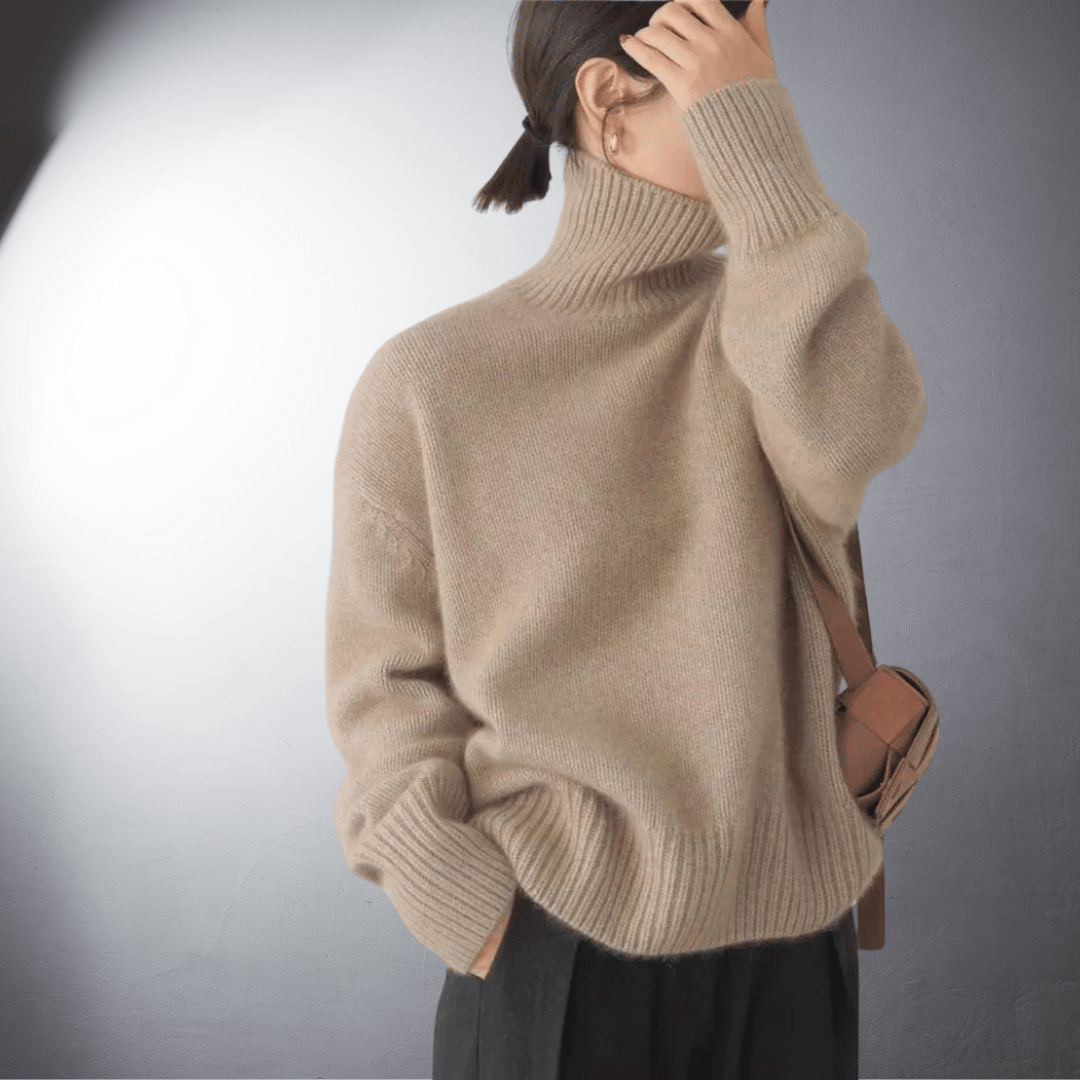 Camille - Roll Neck jumper made from Soft Cashmere