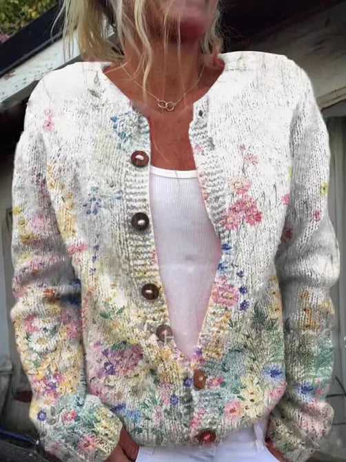 Grace - Floral Patterned Cardigan