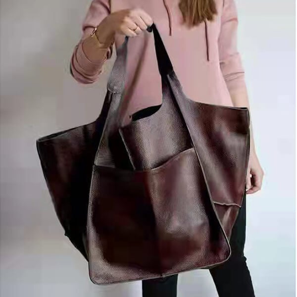 Xylia - New oversized handmade vegan leather handbag