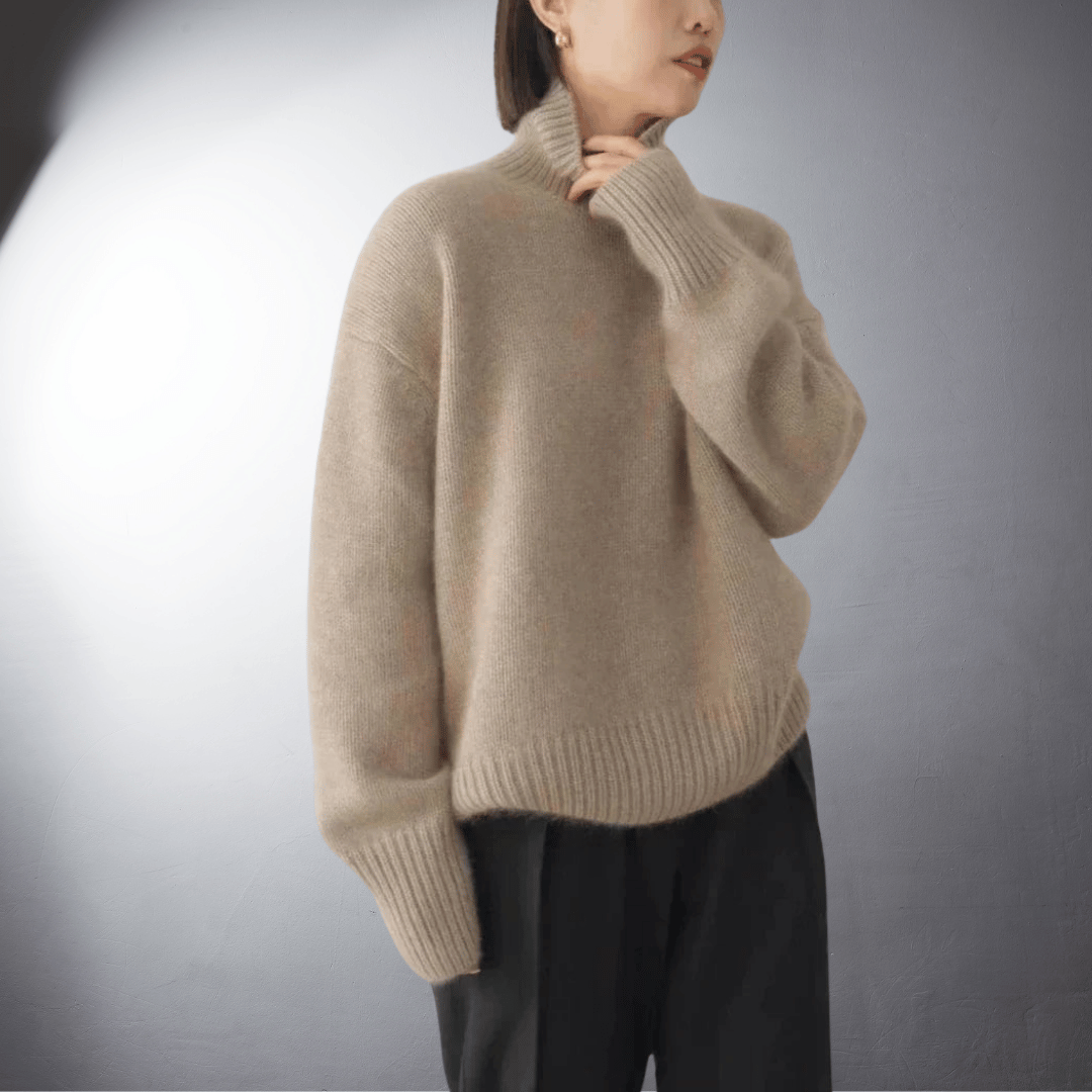 Camille - Roll Neck jumper made from Soft Cashmere