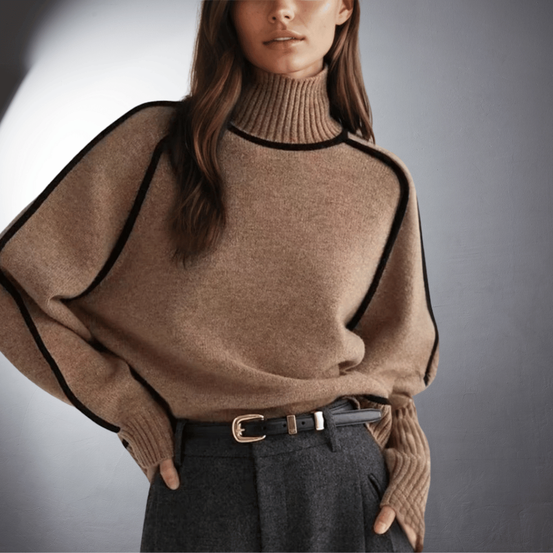 Stella - Organic Turtleneck Sweater with Premium Quality