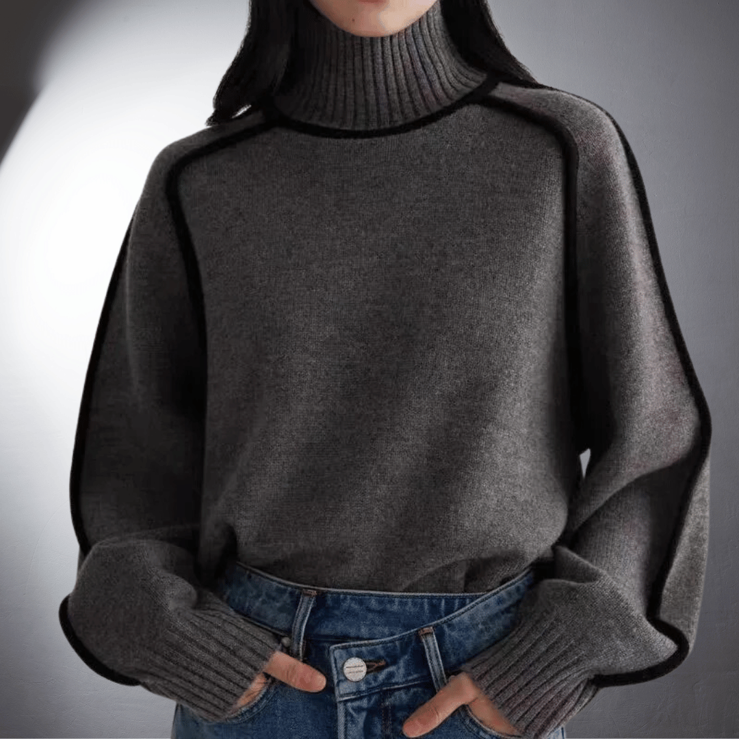 Stella - Organic Turtleneck Sweater with Premium Quality