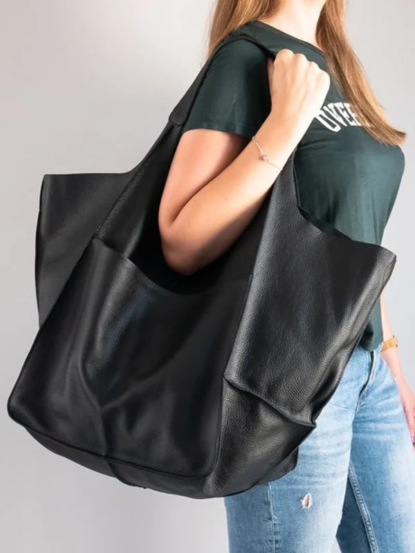 Xylia - New oversized handmade vegan leather handbag