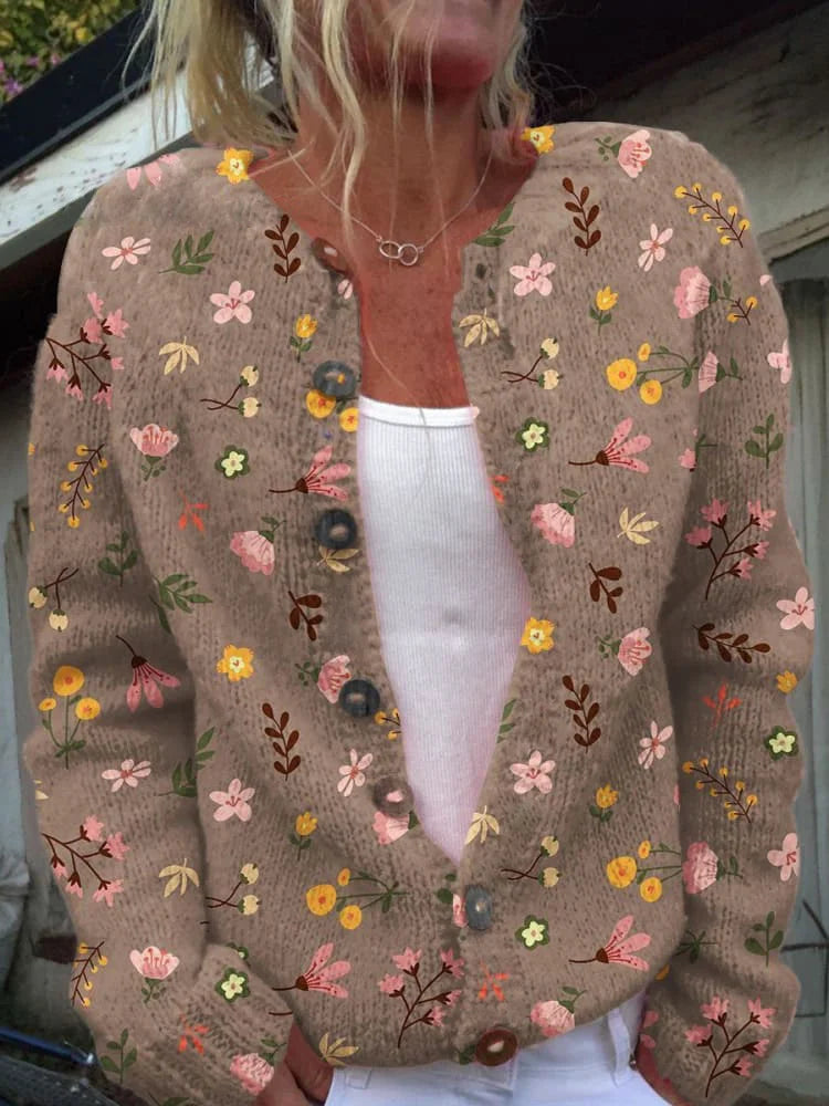 Grace - Floral Patterned Cardigan