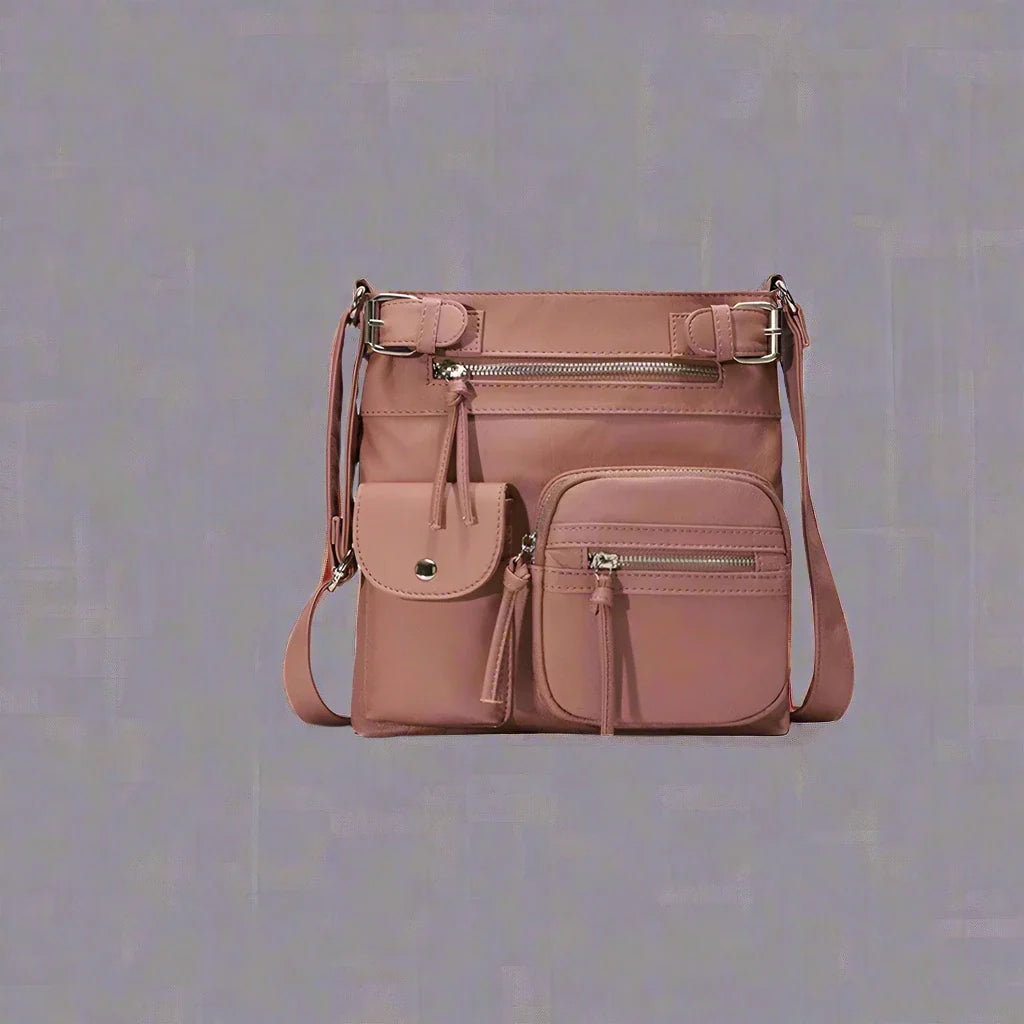 Zara - Soft Leather Shoulder Bag with Multiple Pockets