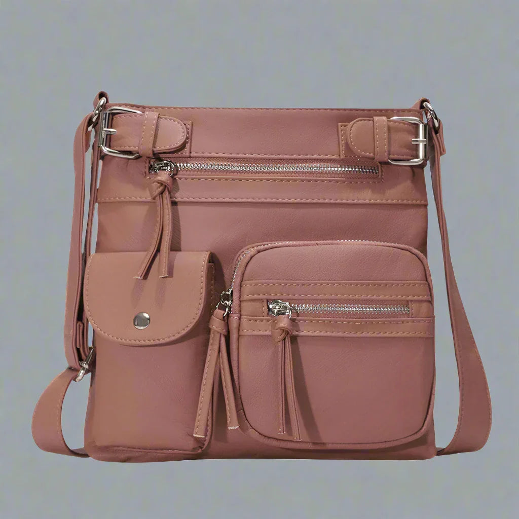 Zara - Soft Leather Shoulder Bag with Multiple Pockets