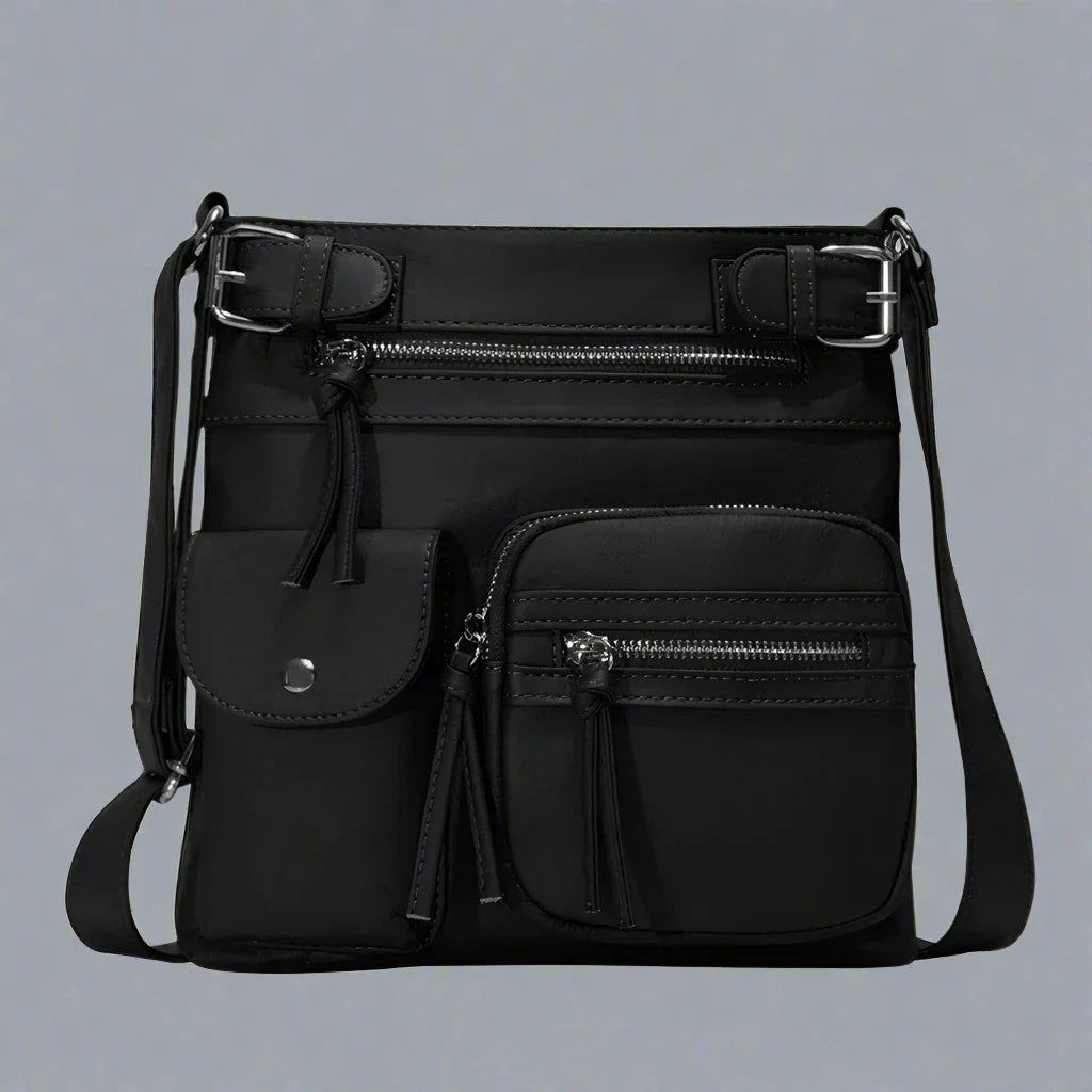 Zara - Soft Leather Shoulder Bag with Multiple Pockets