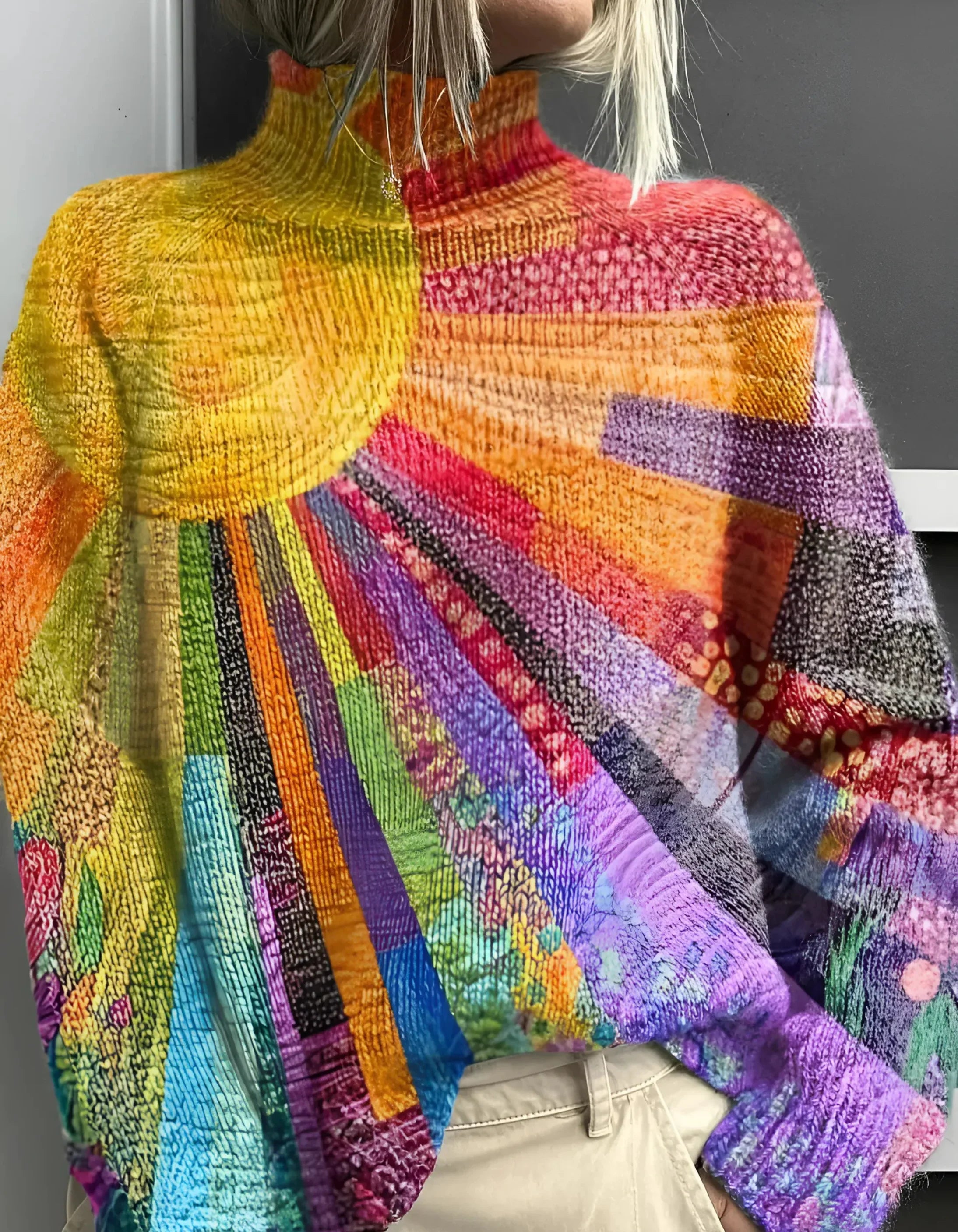 Aria - Colourful and cheerful turtleneck