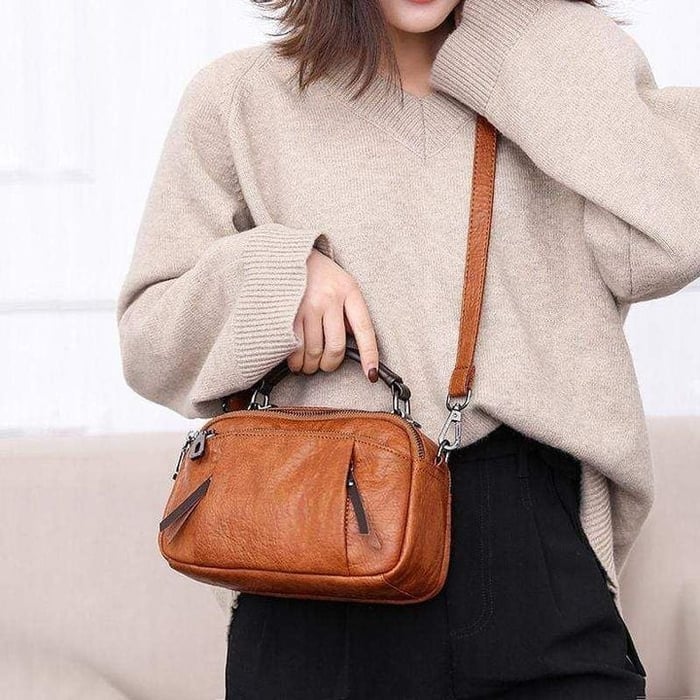 Tanja - Handcrafted Soft Leather Bag with Multiple Pockets