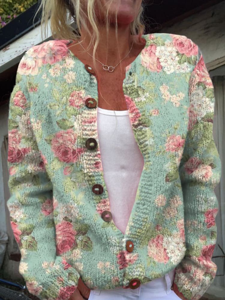 Grace - Floral Patterned Cardigan