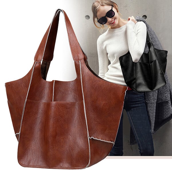 Xylia - New oversized handmade vegan leather handbag