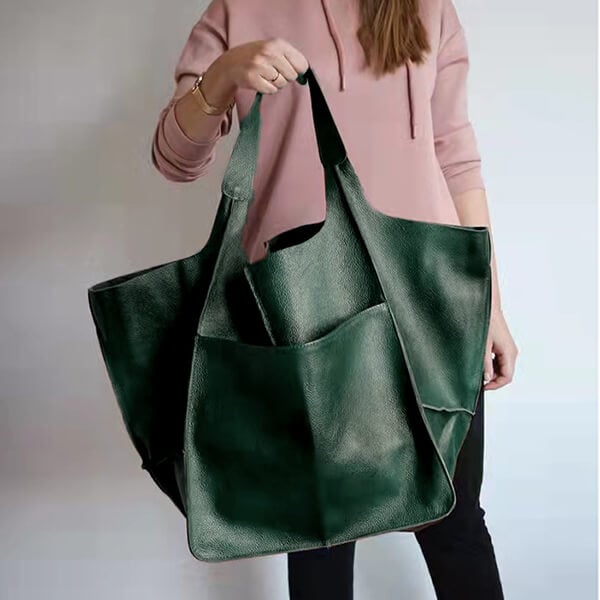 Xylia - New oversized handmade vegan leather handbag