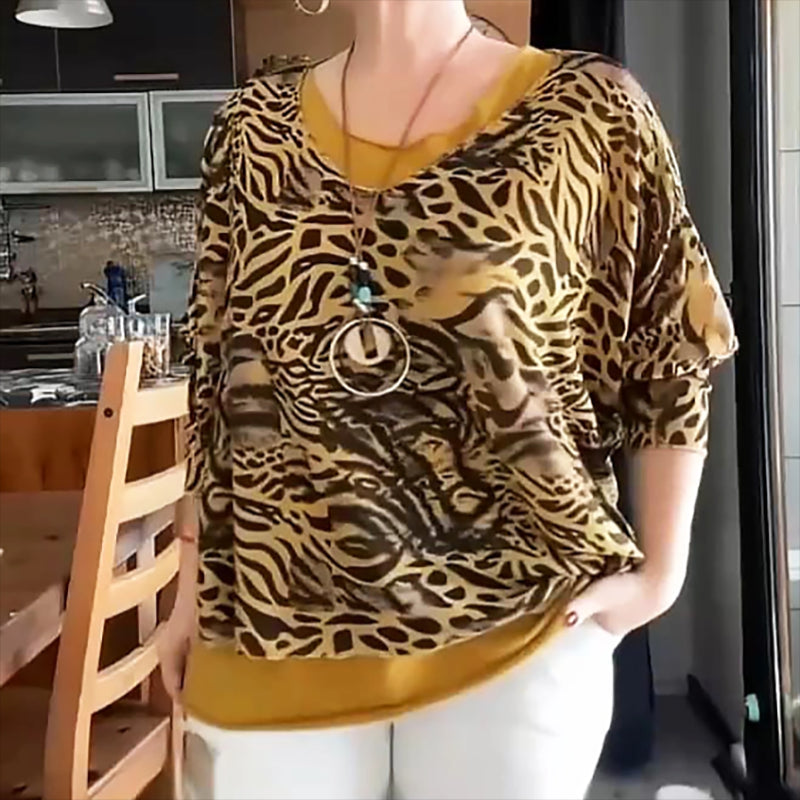 Fierce Grace Leopard Print Top